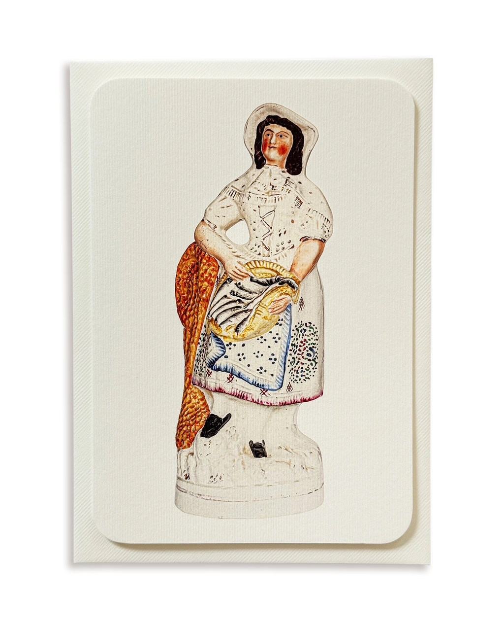Fishwife with Silver Darlings Staffordshire Greeting Card