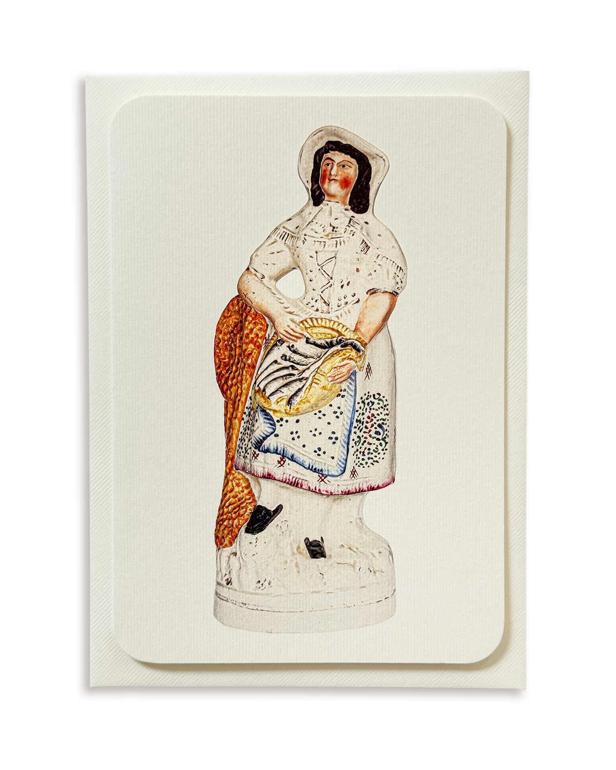 Fishwife with Silver Darlings Staffordshire Greeting Card