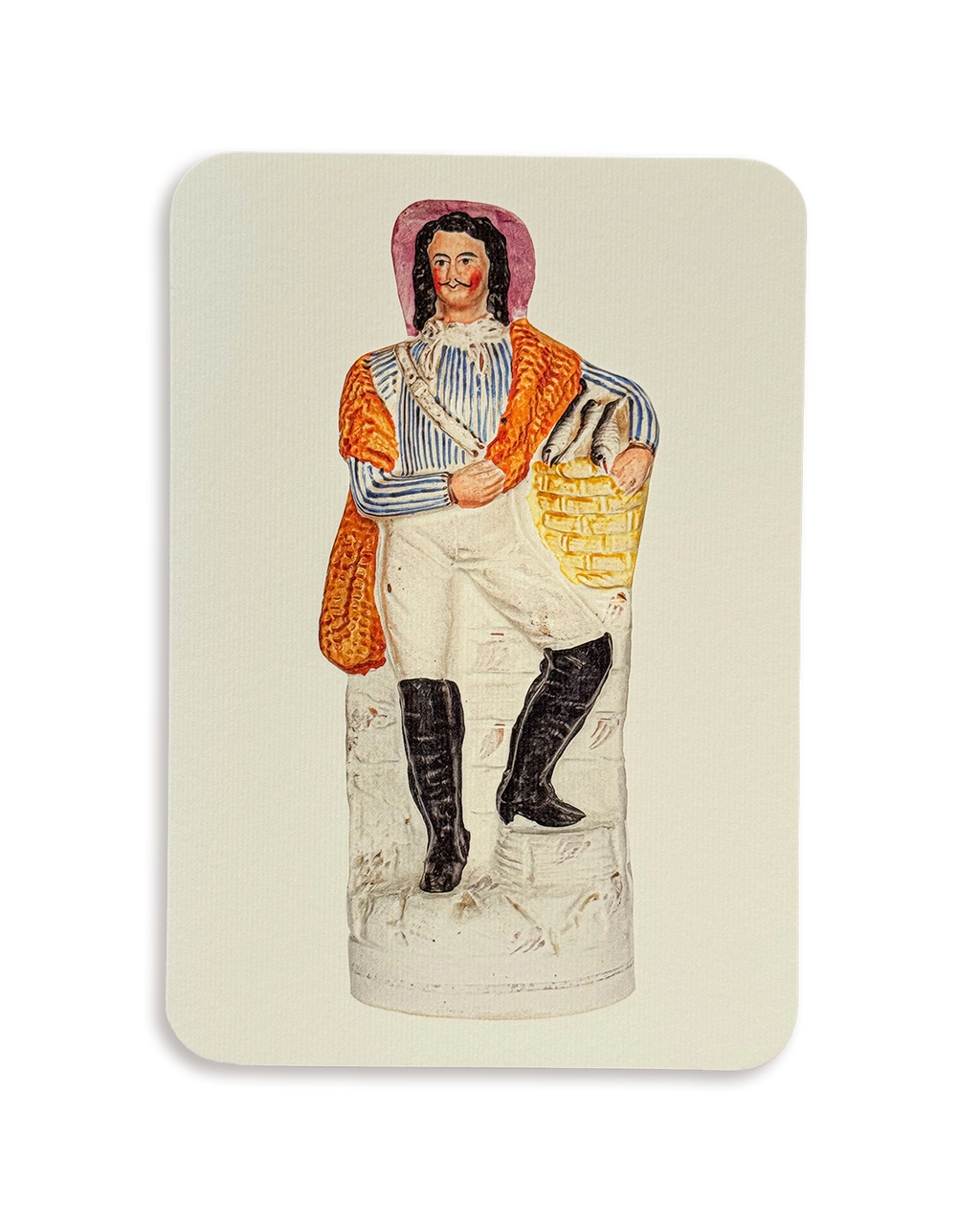 Fisherman with Silver Darlings Staffordshire Greeting Card