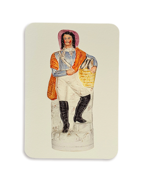 Fisherman with Silver Darlings Staffordshire Greeting Card