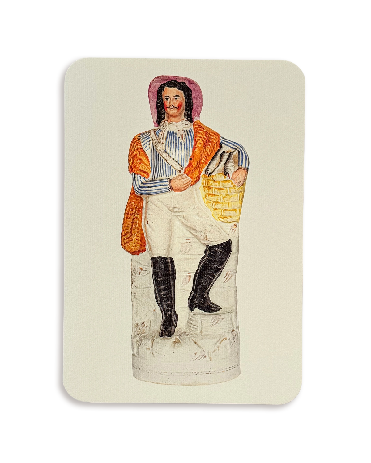 Fisherman with Silver Darlings Staffordshire Greeting Card
