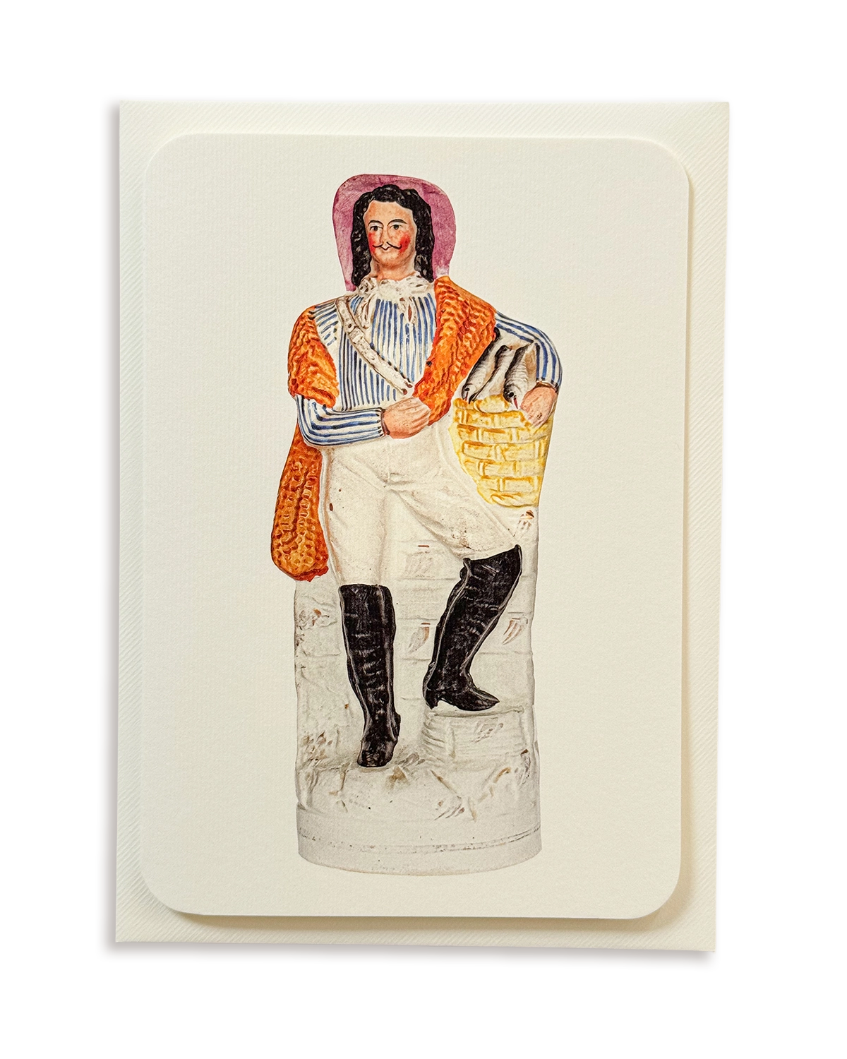 Fisherman with Silver Darlings Staffordshire Greeting Card