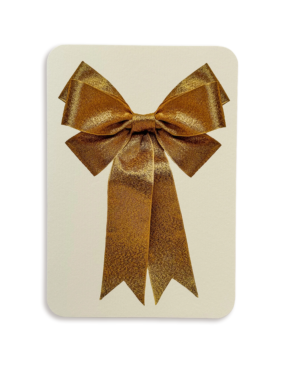 Gold Bow Greeting Card