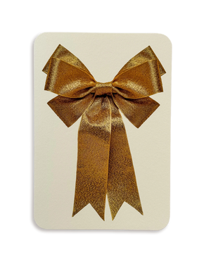 Gold Bow Greeting Card