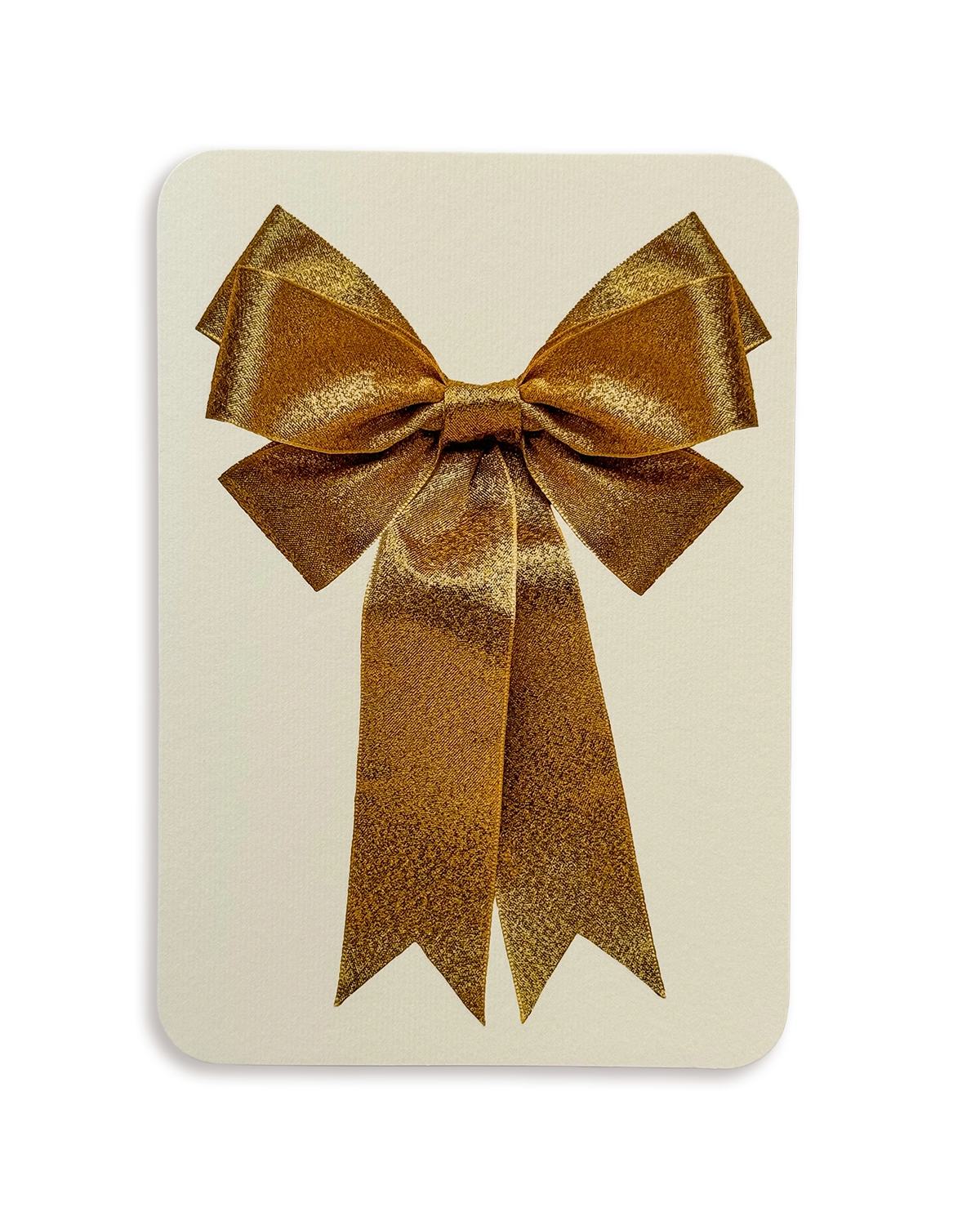 Gold Bow Greeting Card