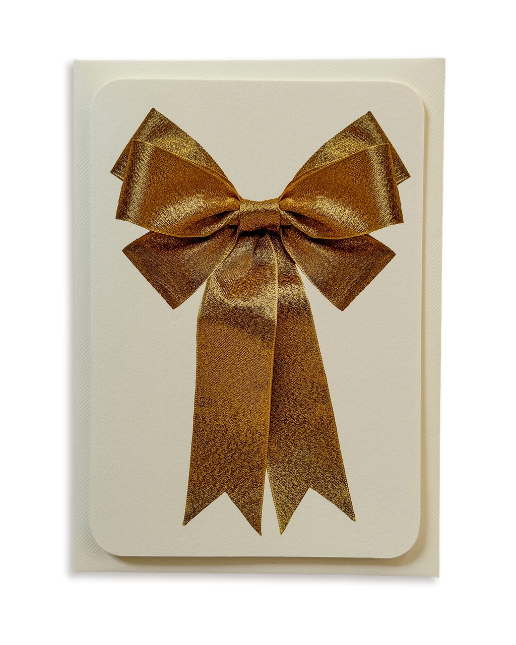 Gold Bow Greeting Card