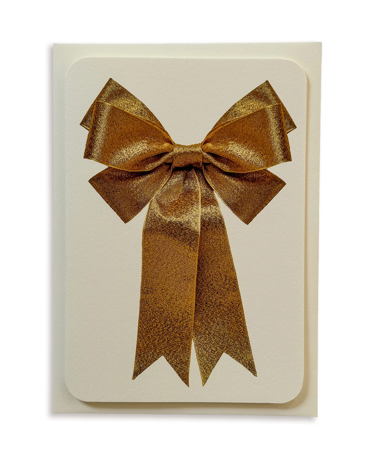 Gold Bow Greeting Card