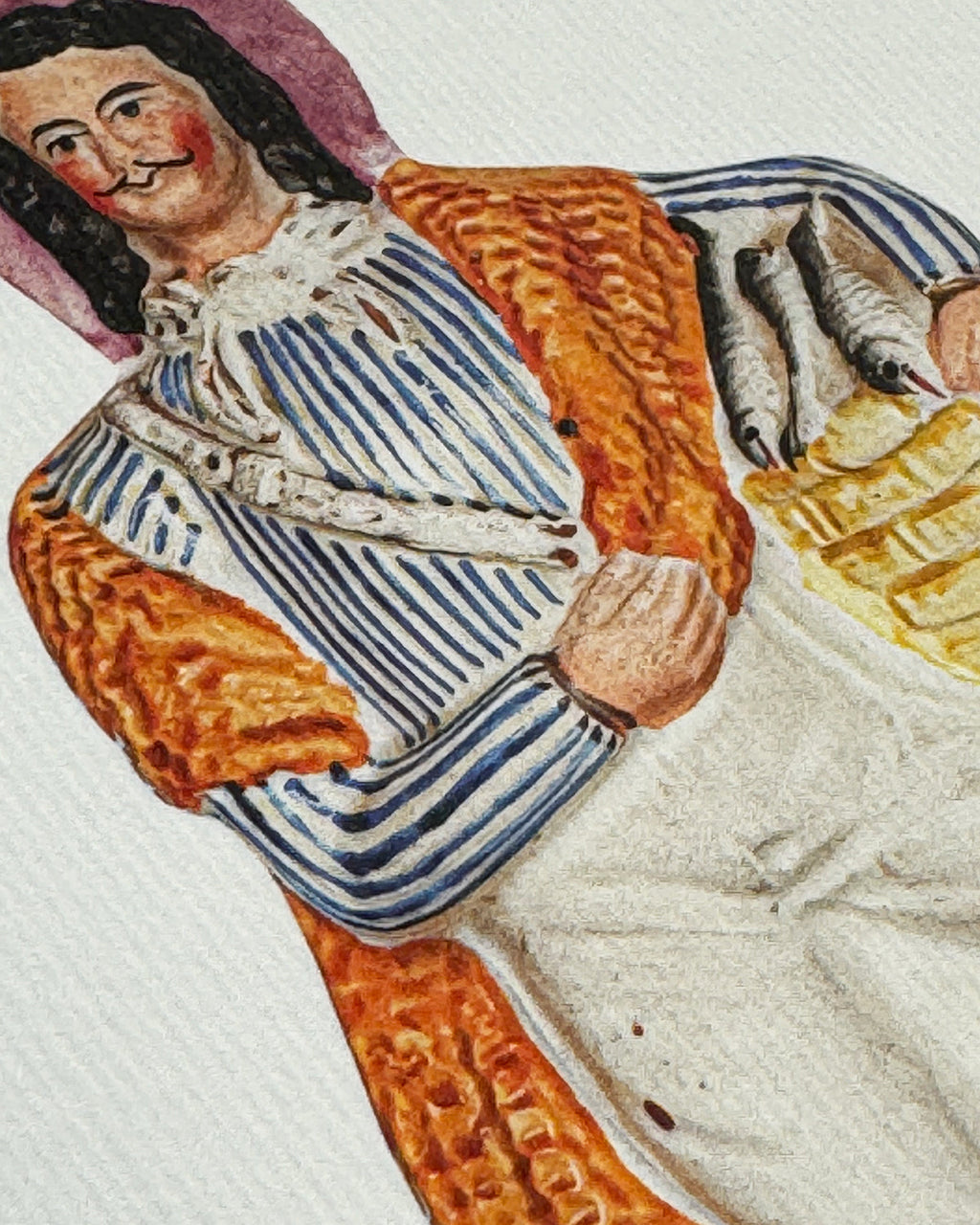 Fisherman with Silver Darlings Greeting Card