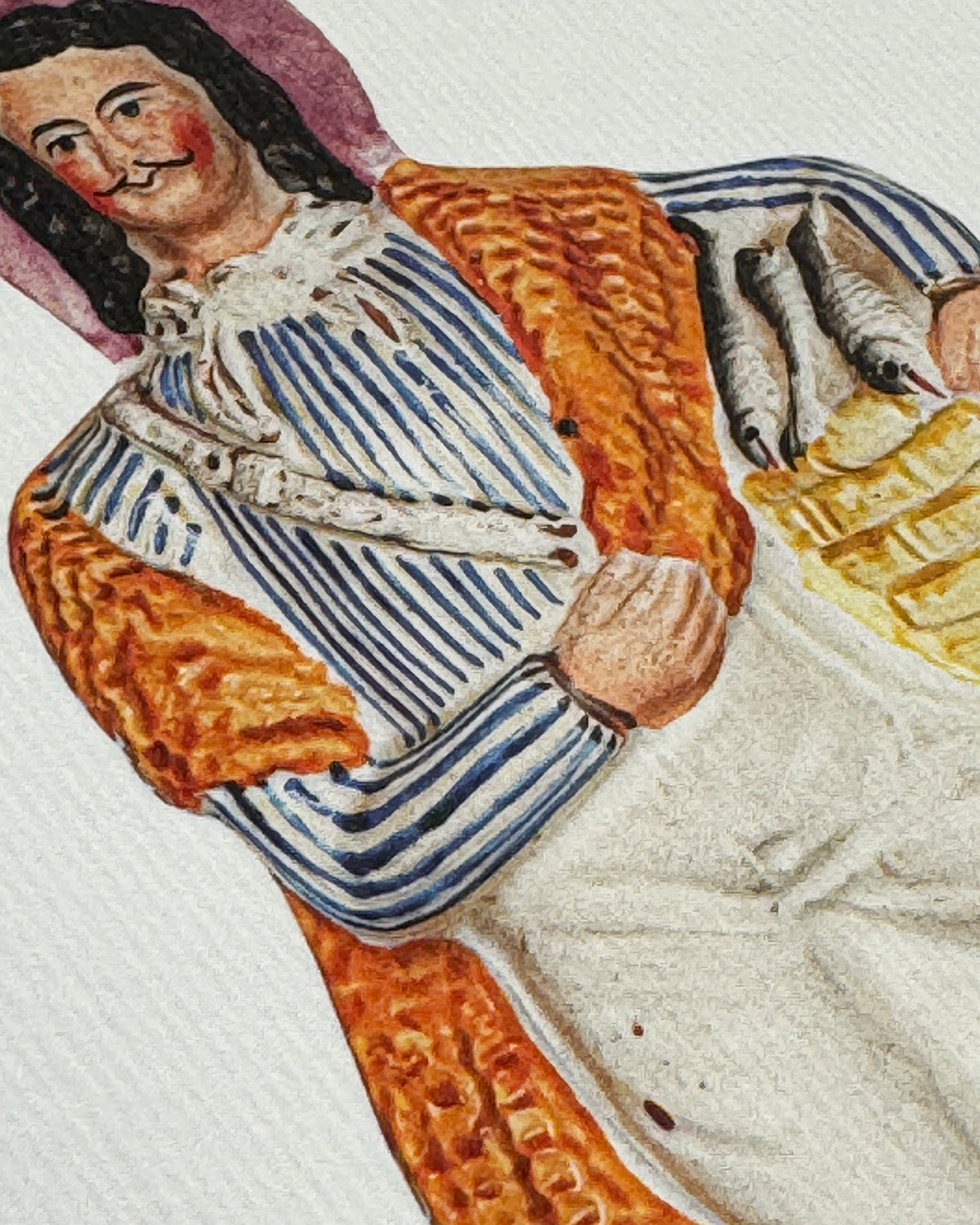 Fisherman with Silver Darlings Greeting Card