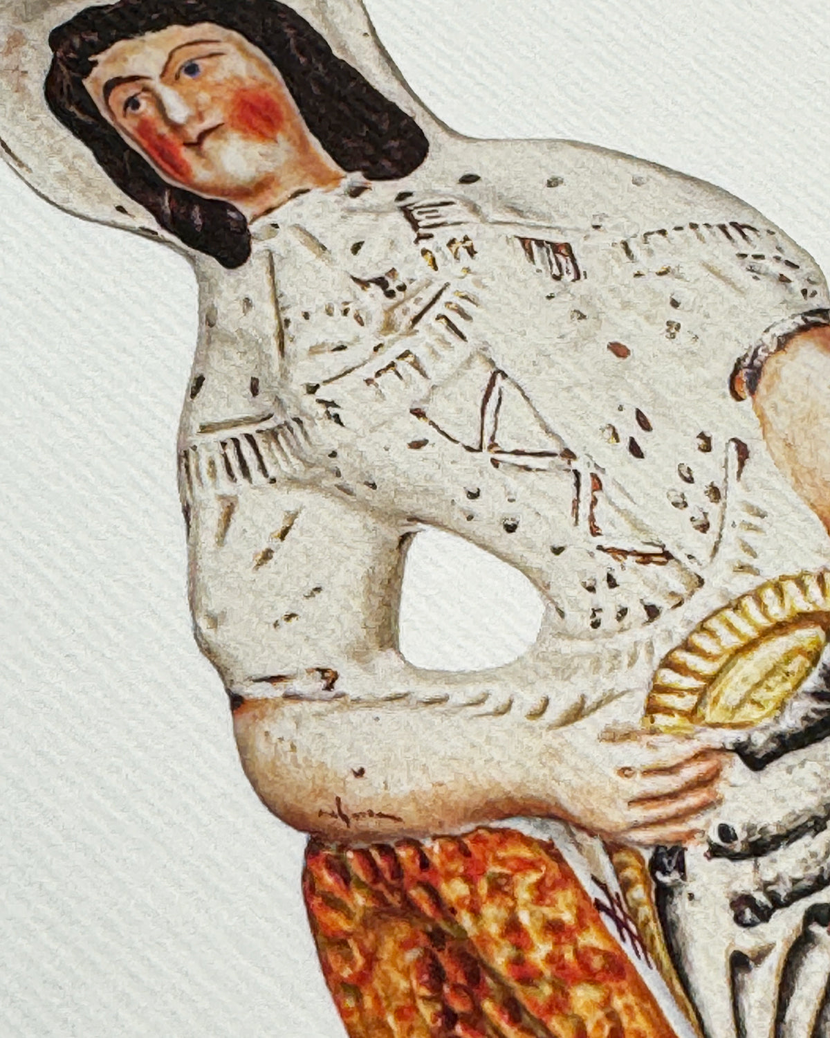 Fishwife with Silver Darlings Greeting Card