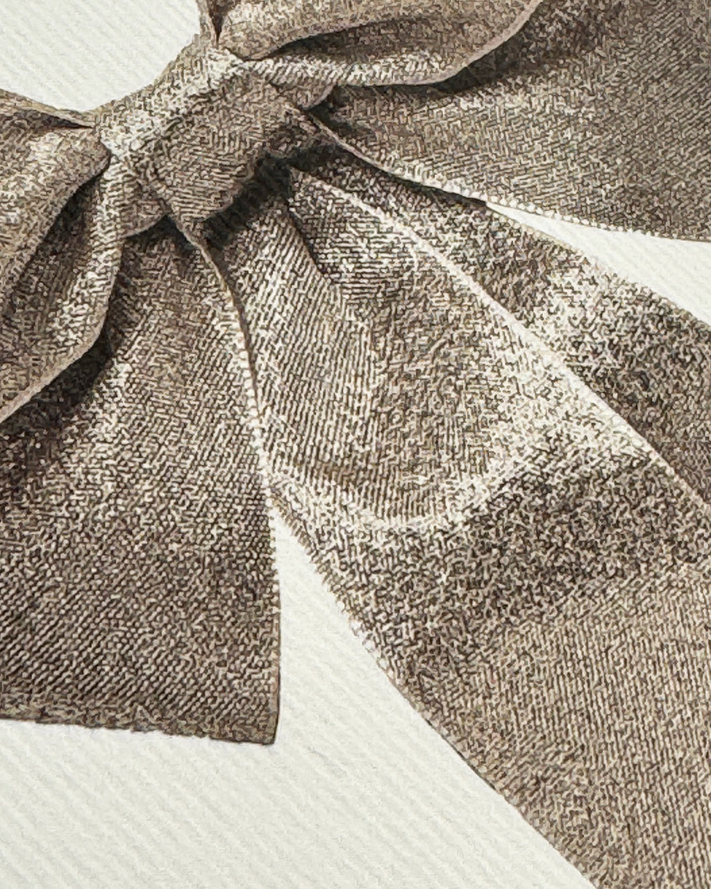 Silver Bow Greeting Card