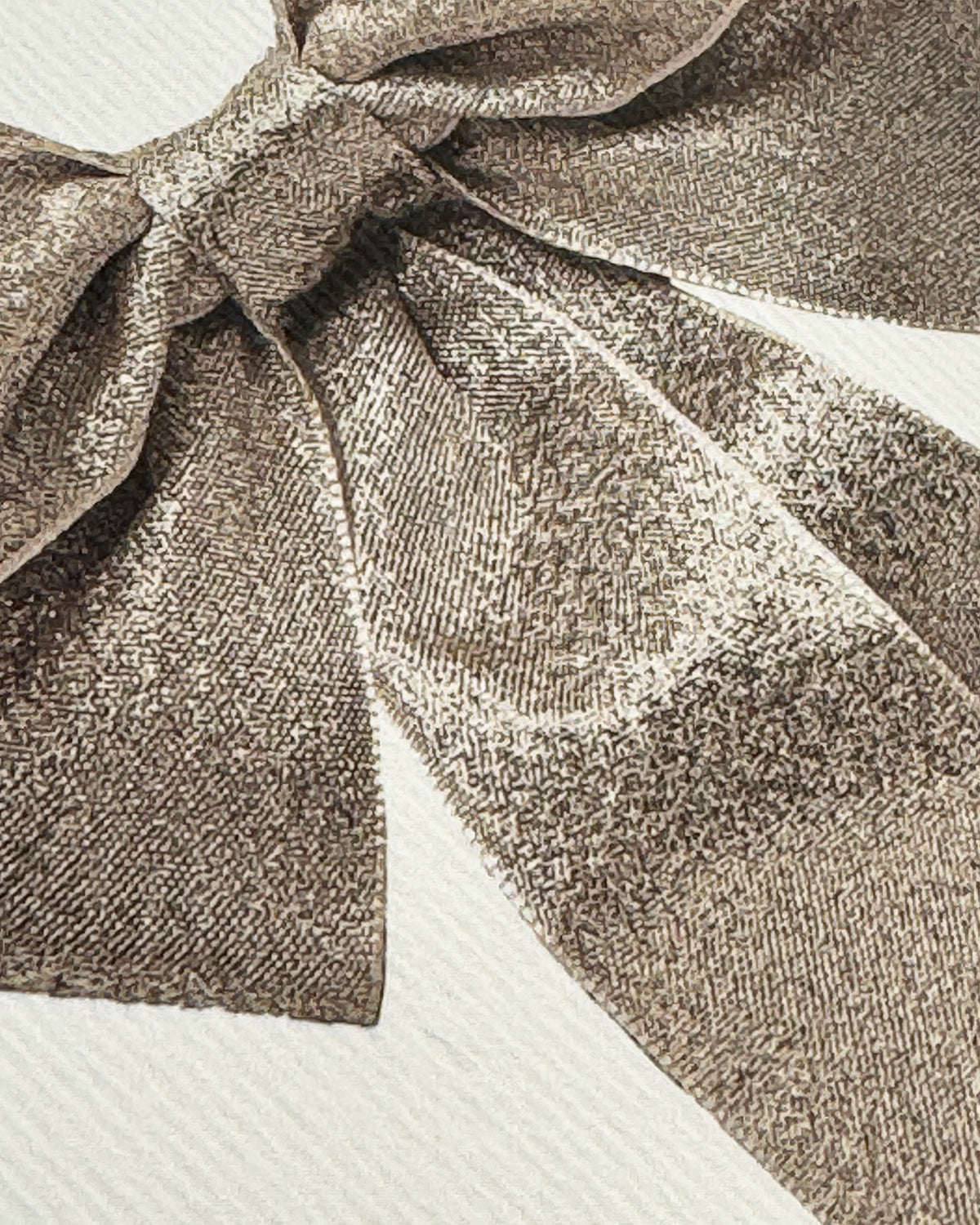 Silver Bow Greeting Card