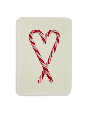 Candy Cane Heart Greeting Card