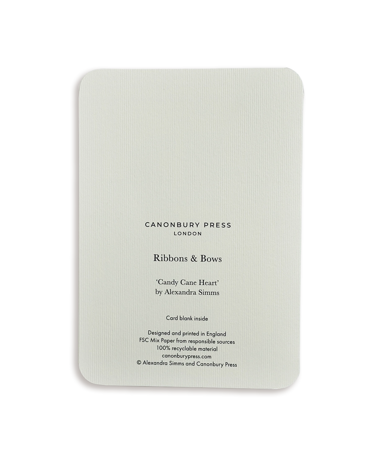 Candy Cane Heart Greeting Card