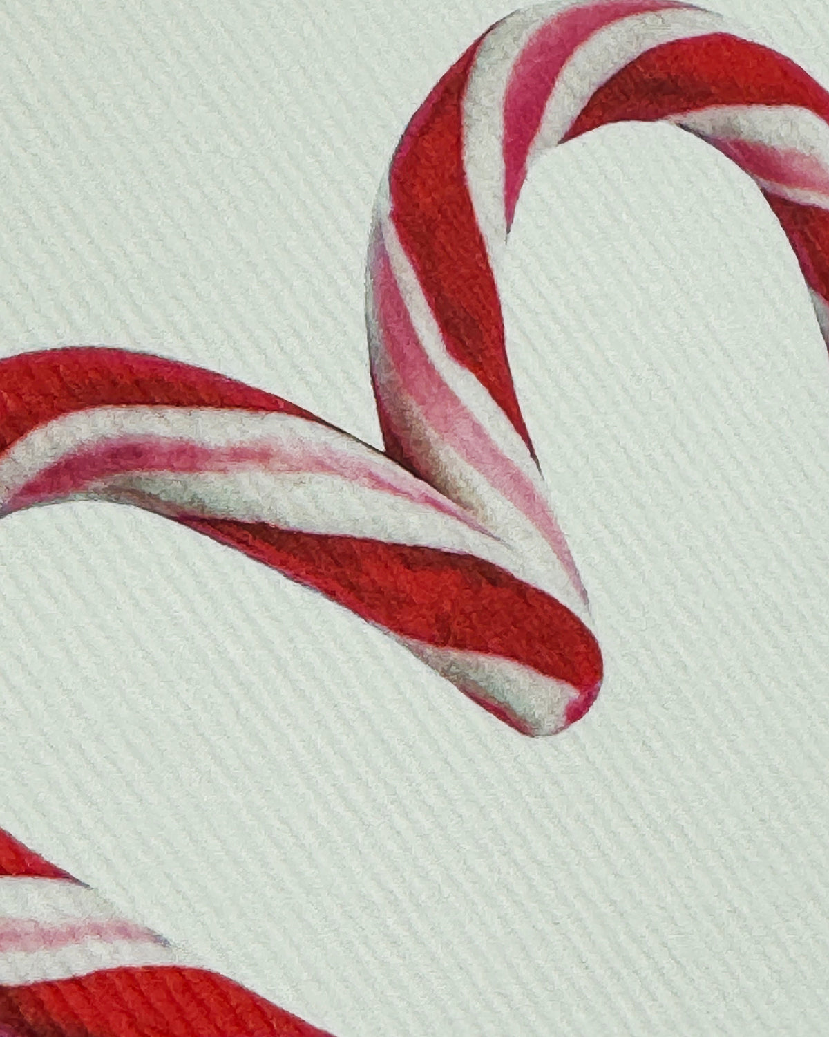 Candy Cane Heart Greeting Card