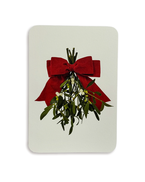 Mistletoe & Ribbon Greeting Card