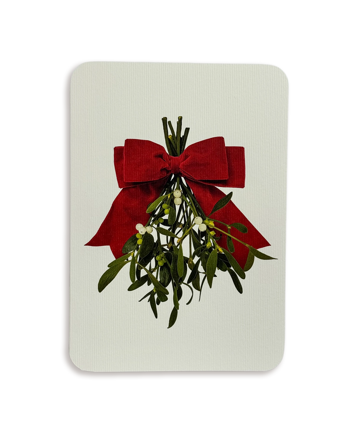 Mistletoe & Ribbon Greeting Card