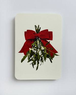 Mistletoe & Ribbon Greeting Card