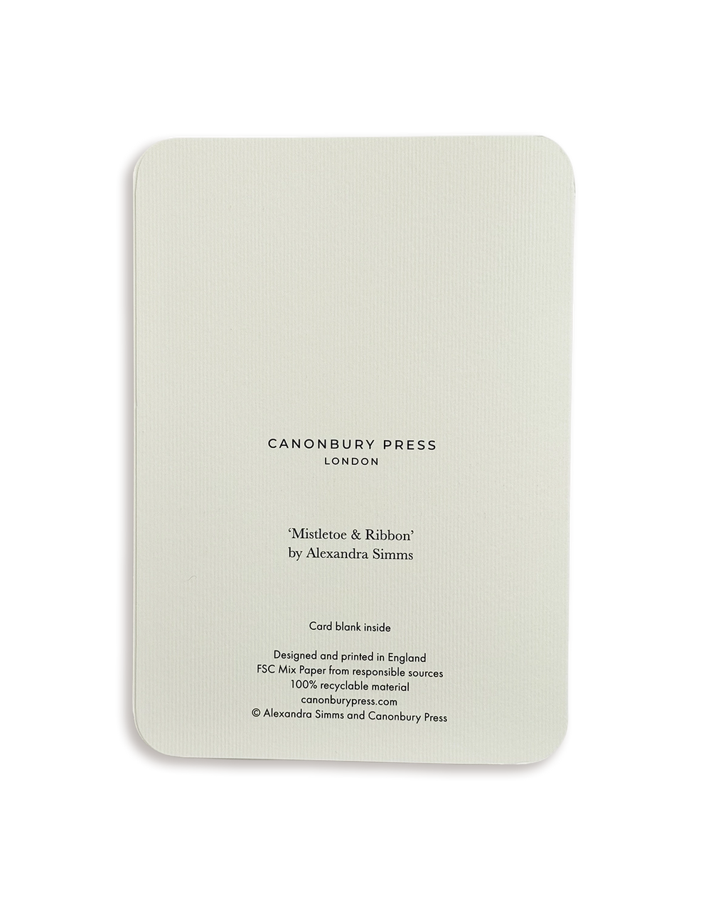 Mistletoe & Ribbon Greeting Card