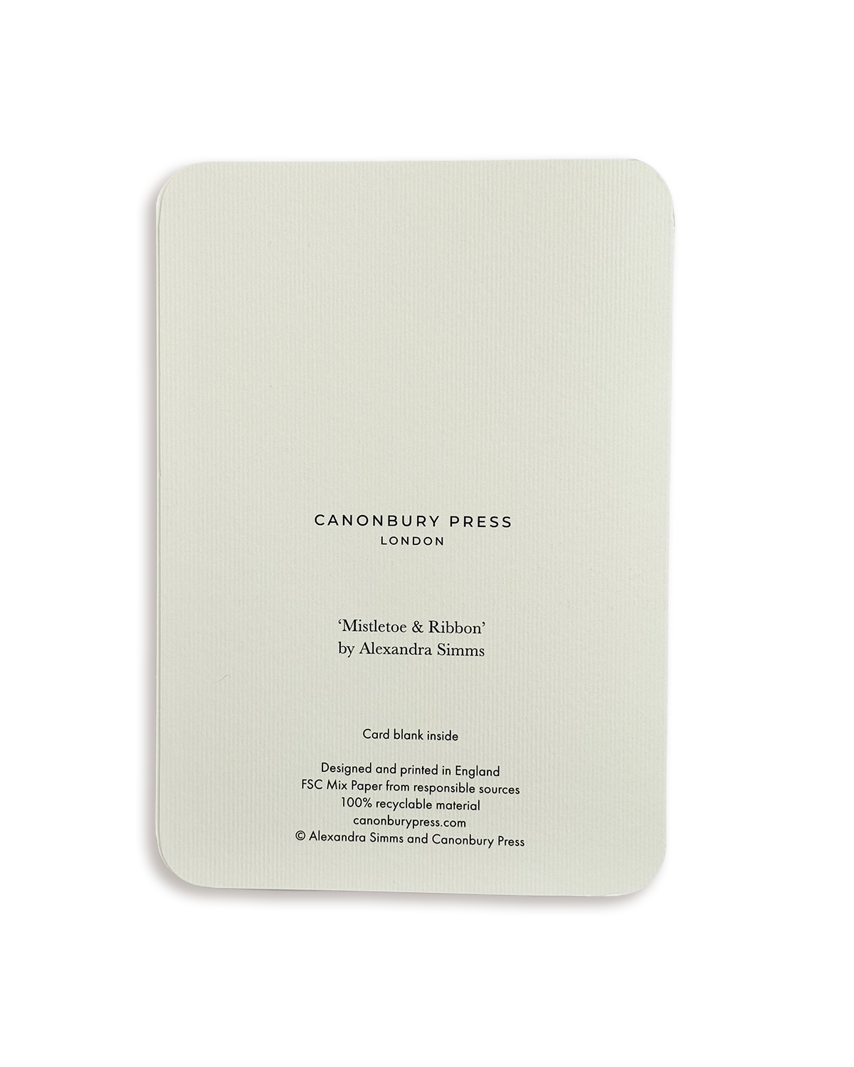 Mistletoe & Ribbon Greeting Card