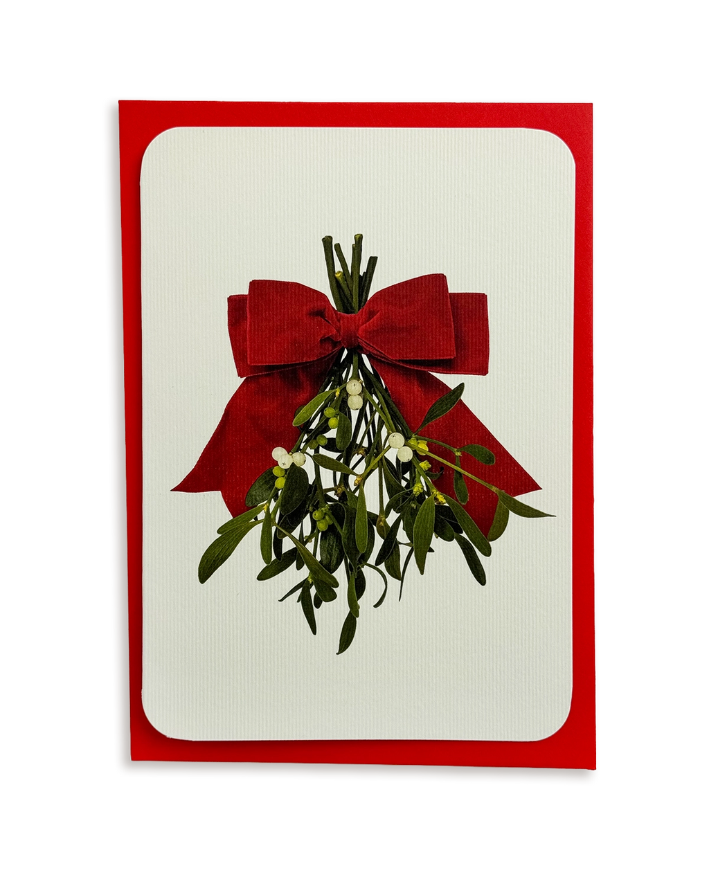 Mistletoe & Ribbon Greeting Card