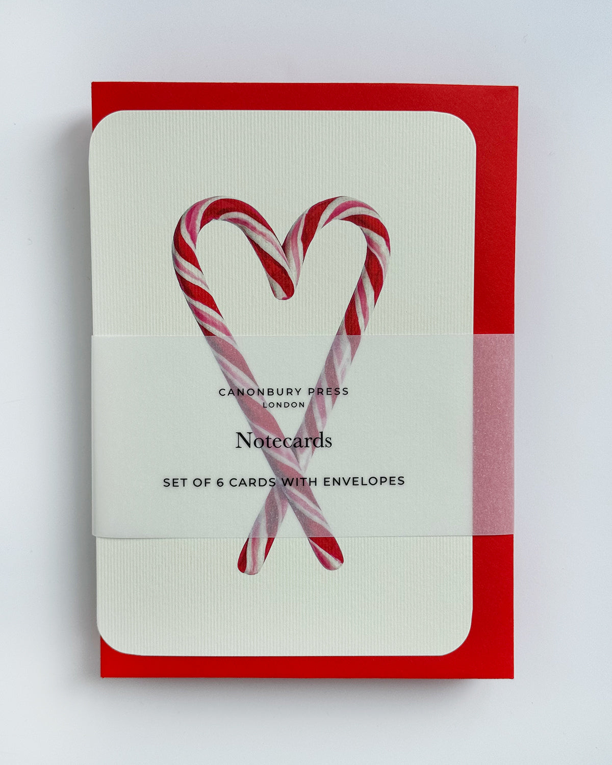Candy Cane Heart Greeting Card