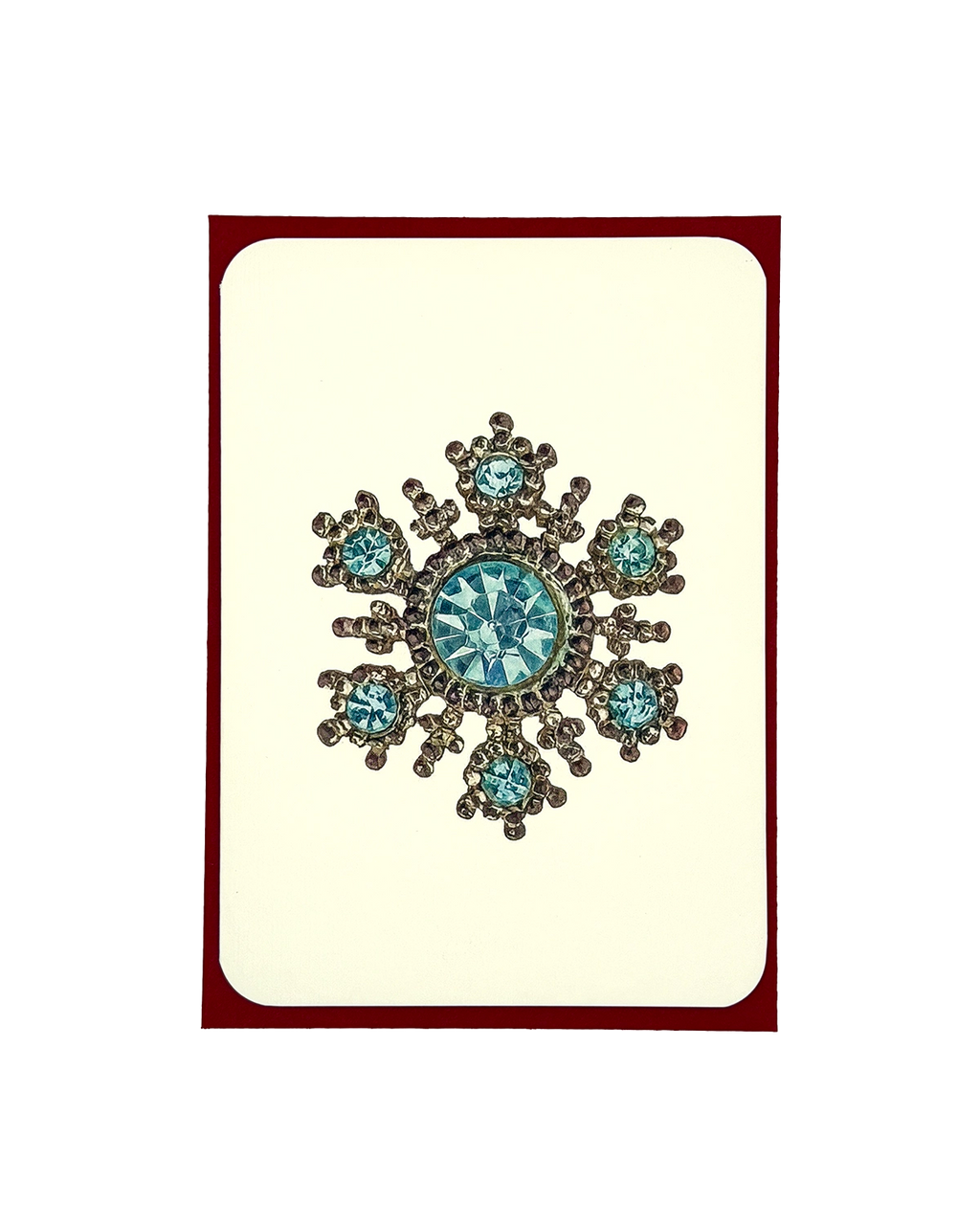 Winter Jewels Snowflake I Greeting Card