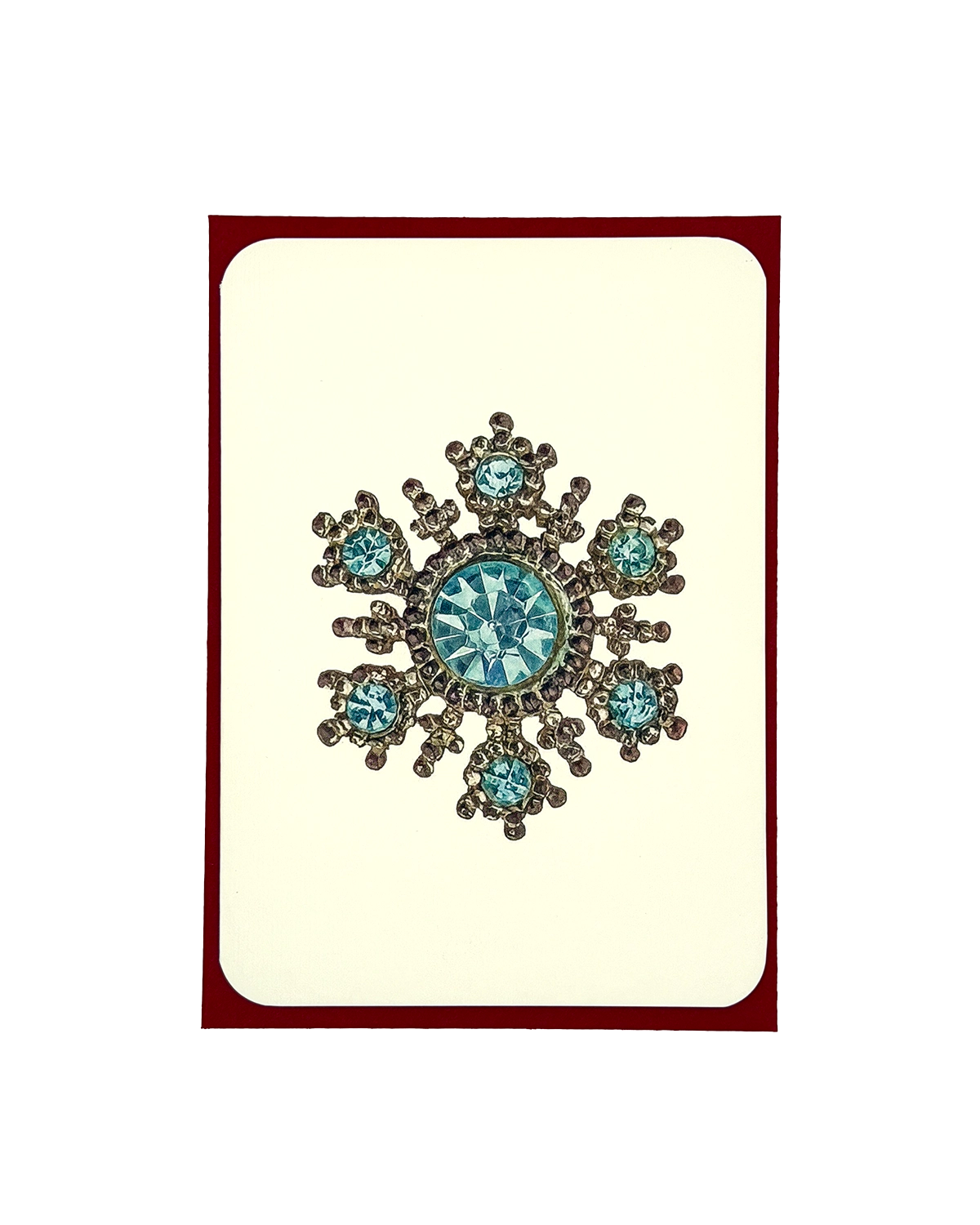 Winter Jewels Snowflake I Greeting Card
