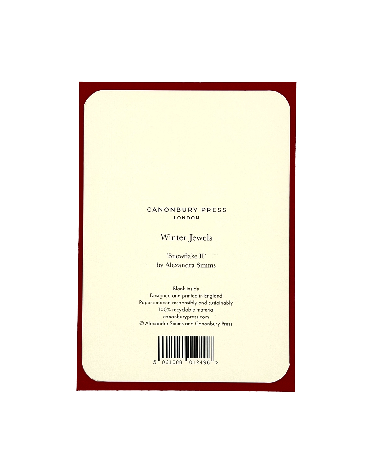Winter Jewels Snowflake II Greeting Card