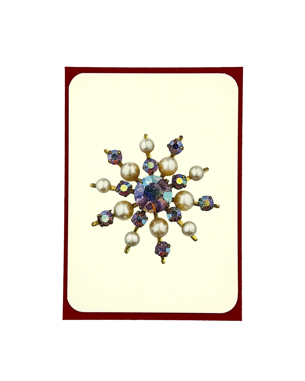Winter Jewels Snowflake V Greeting Card