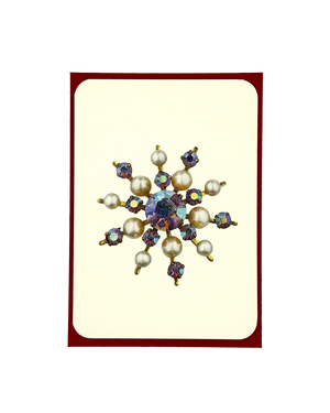 Winter Jewels Snowflake V Greeting Card
