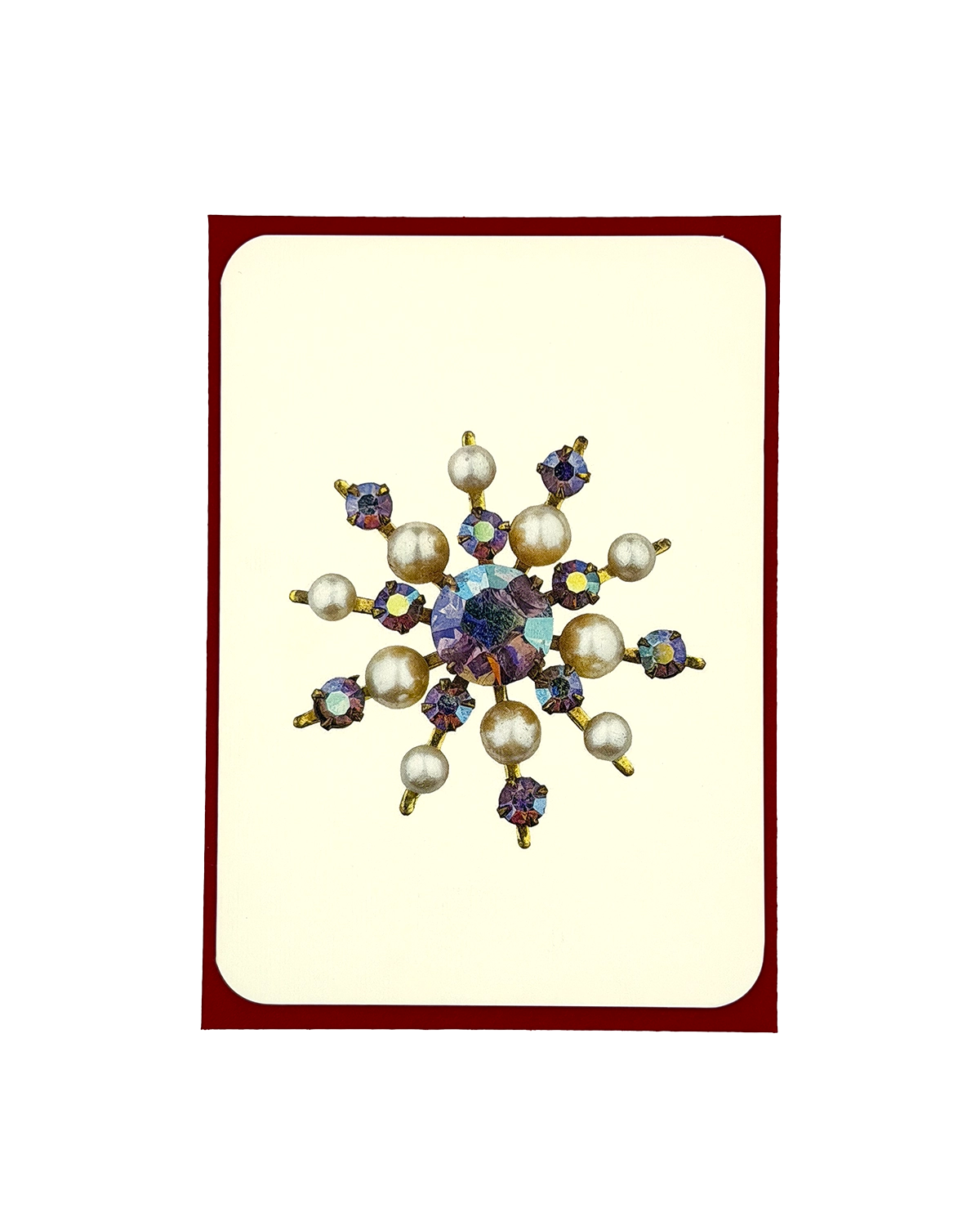 Winter Jewels Snowflake V Greeting Card