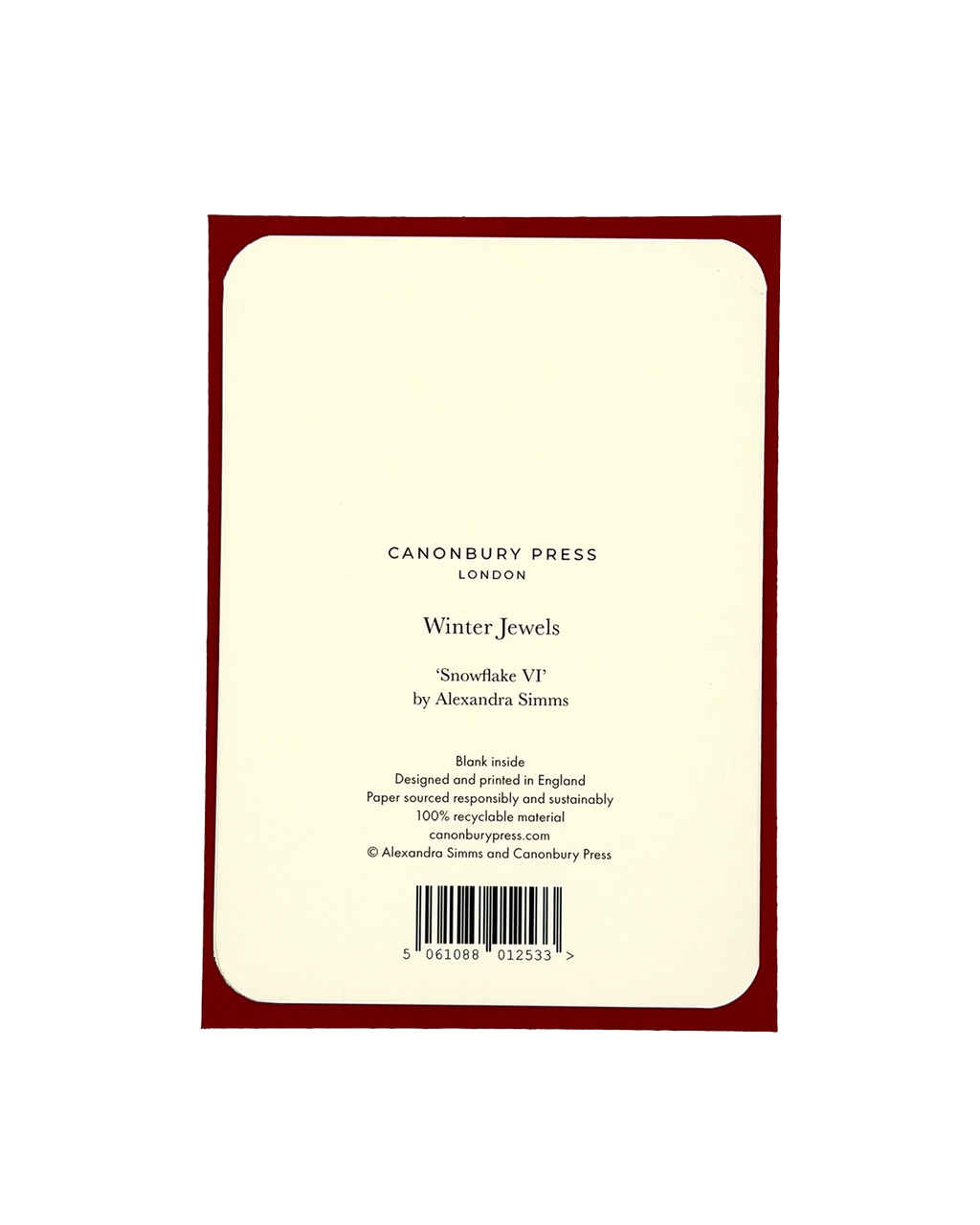 Winter Jewels Snowflake VI Greeting Card