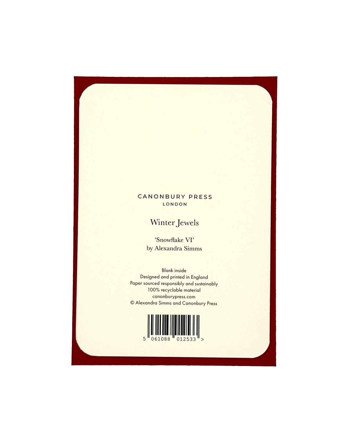 Winter Jewels Snowflake VI Greeting Card