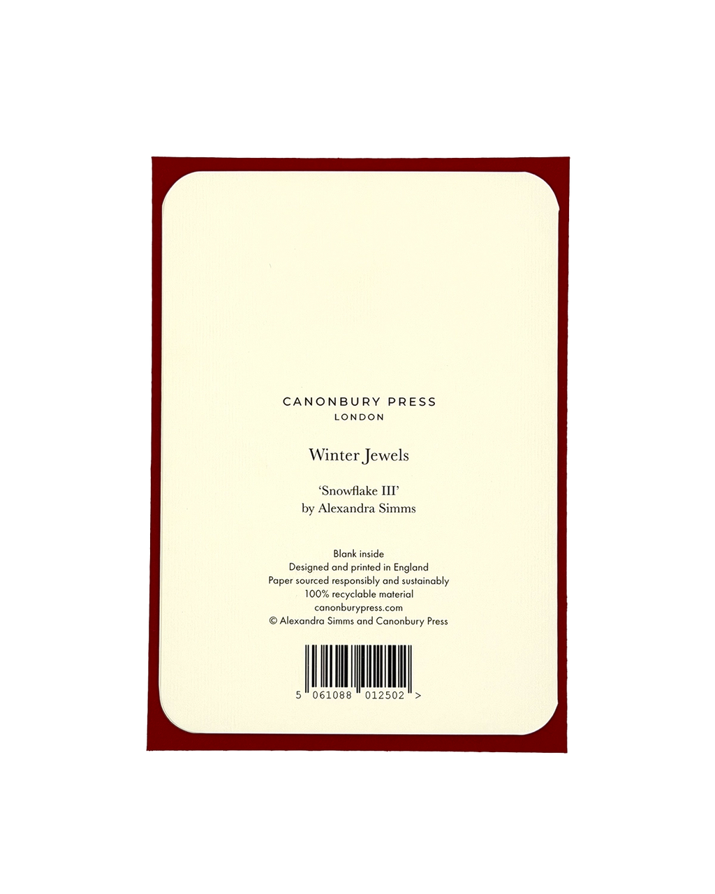 Winter Jewels Snowflake III Greeting Card
