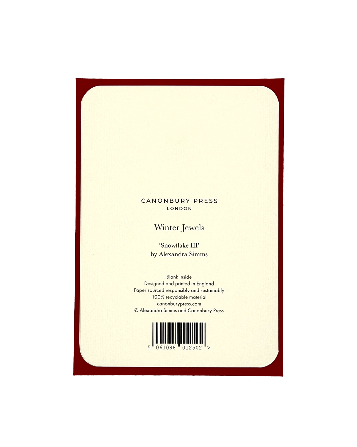 Winter Jewels Snowflake III Greeting Card