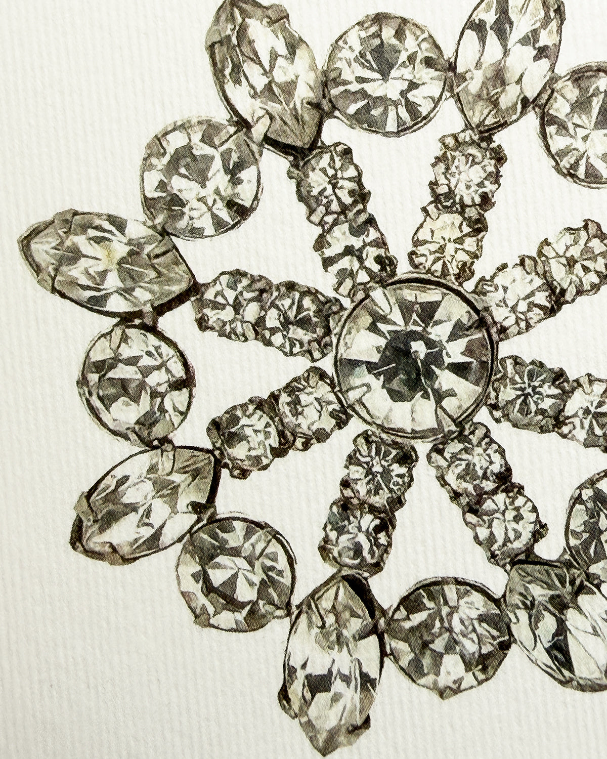 Winter Jewels Snowflake III Greeting Card