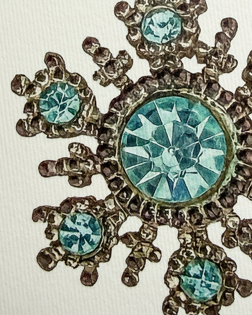 Winter Jewels Snowflake I Greeting Card