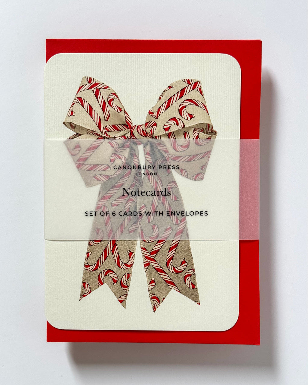 Candy Cane Bow Greeting Card