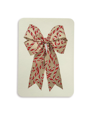 Candy Cane Bow Greeting Card