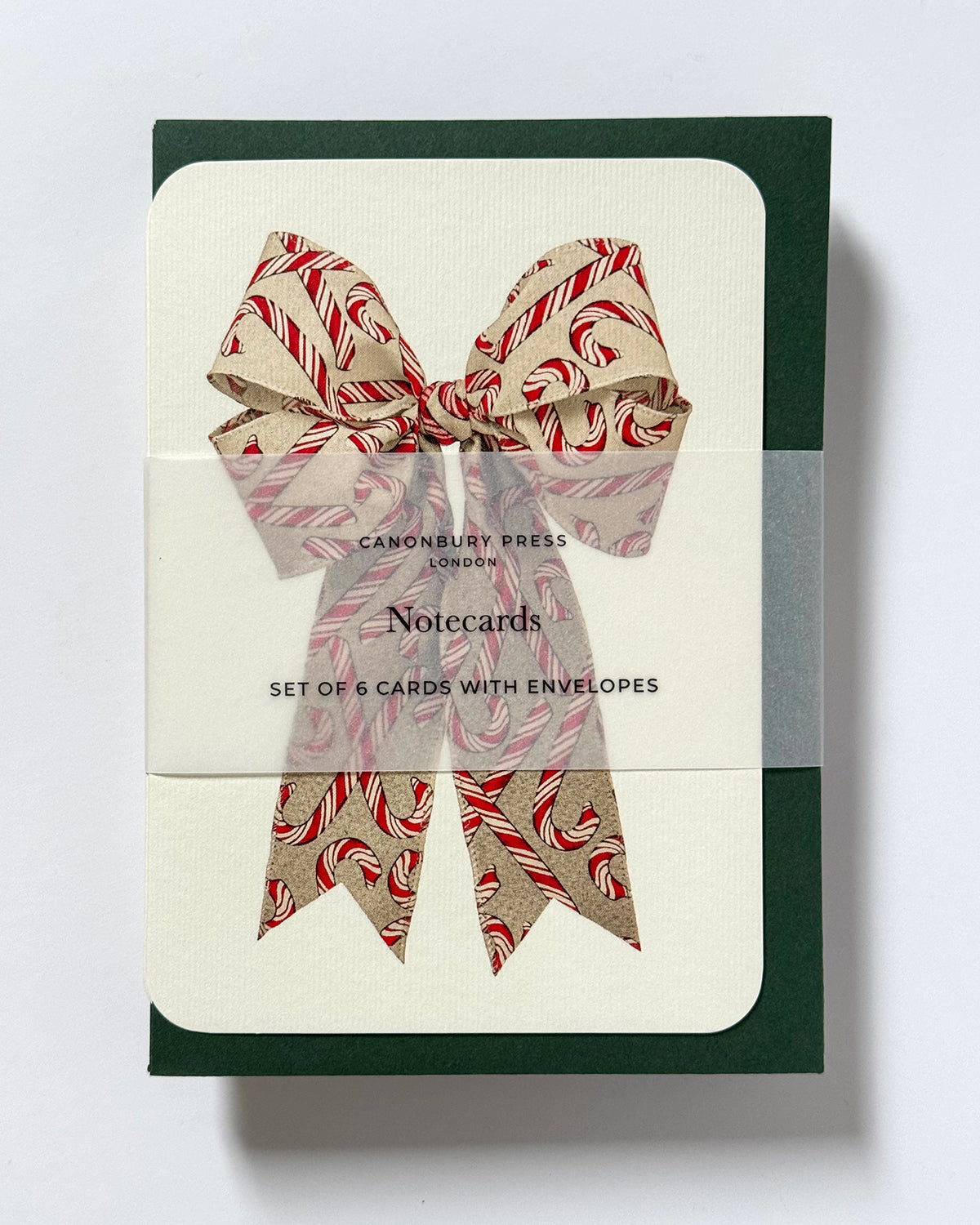 Candy Cane Bow Greeting Card