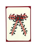 Christmas Holly Bow II Greeting Card