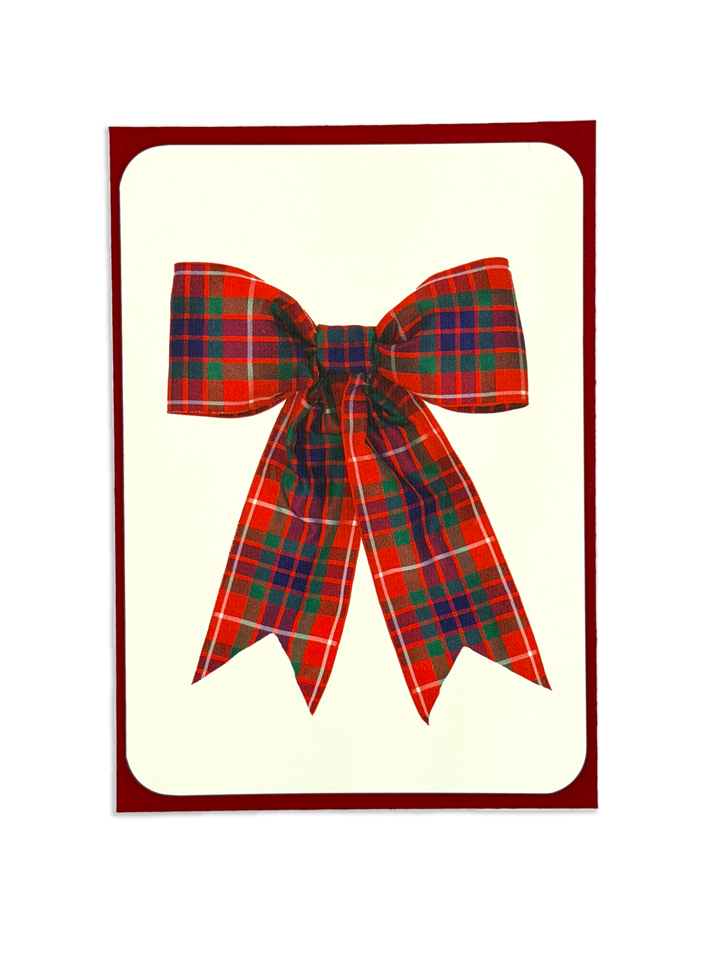 Fine Tartan Bow Greeting Card