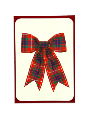 Fine Tartan Bow Greeting Card