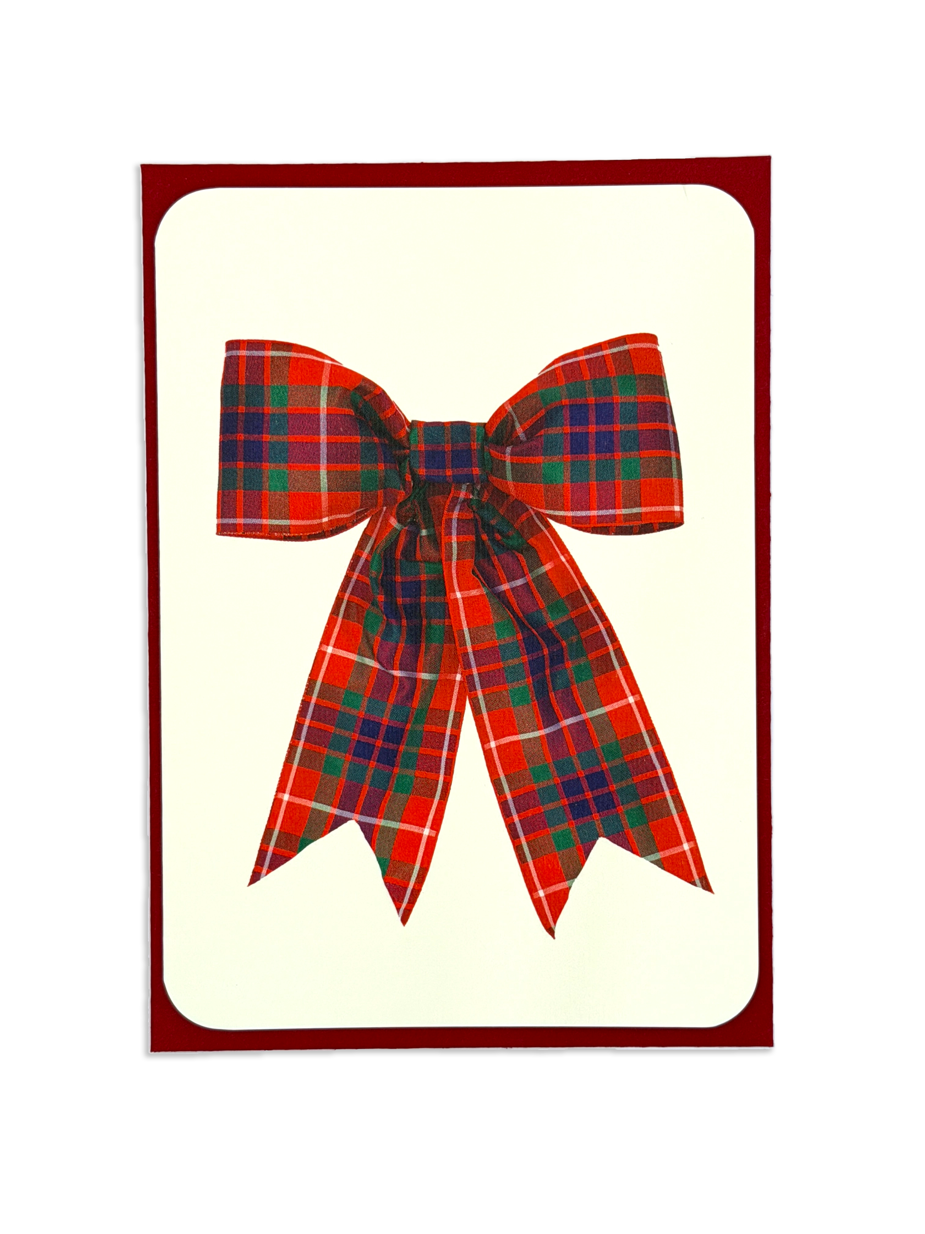 Fine Tartan Bow Greeting Card