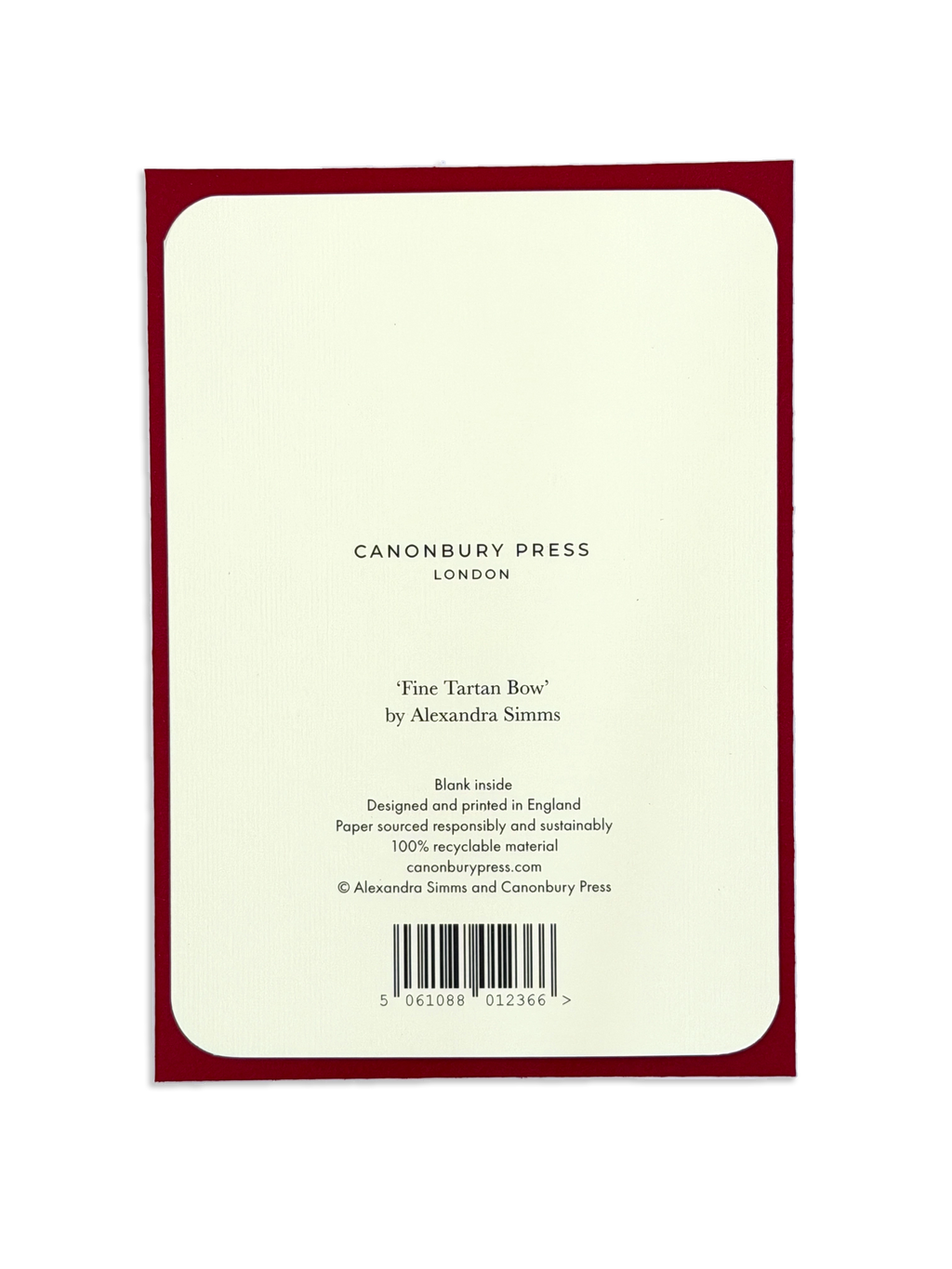 Fine Tartan Bow Greeting Card