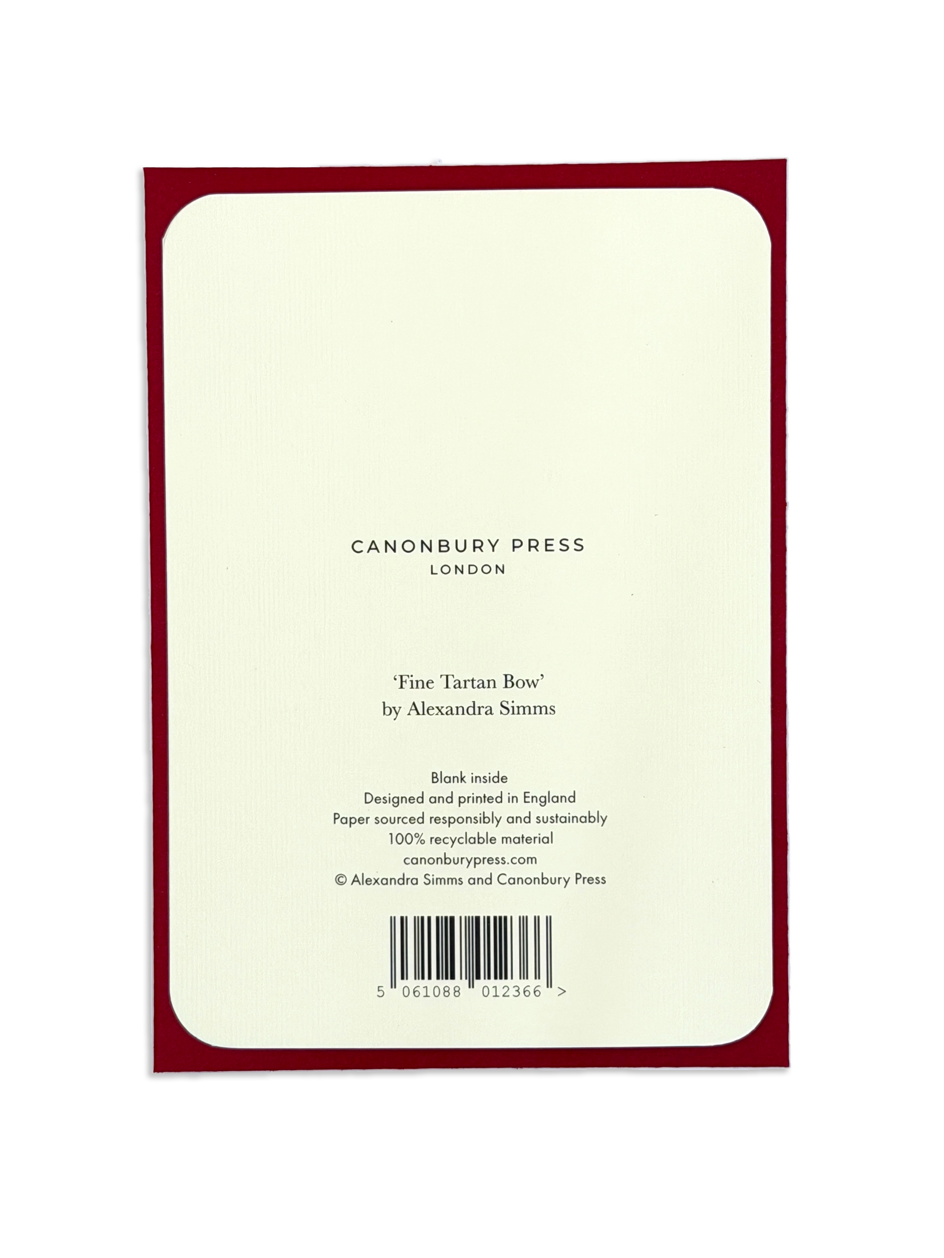 Fine Tartan Bow Greeting Card
