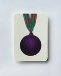 Christmas Baubles Greeting Card Violet