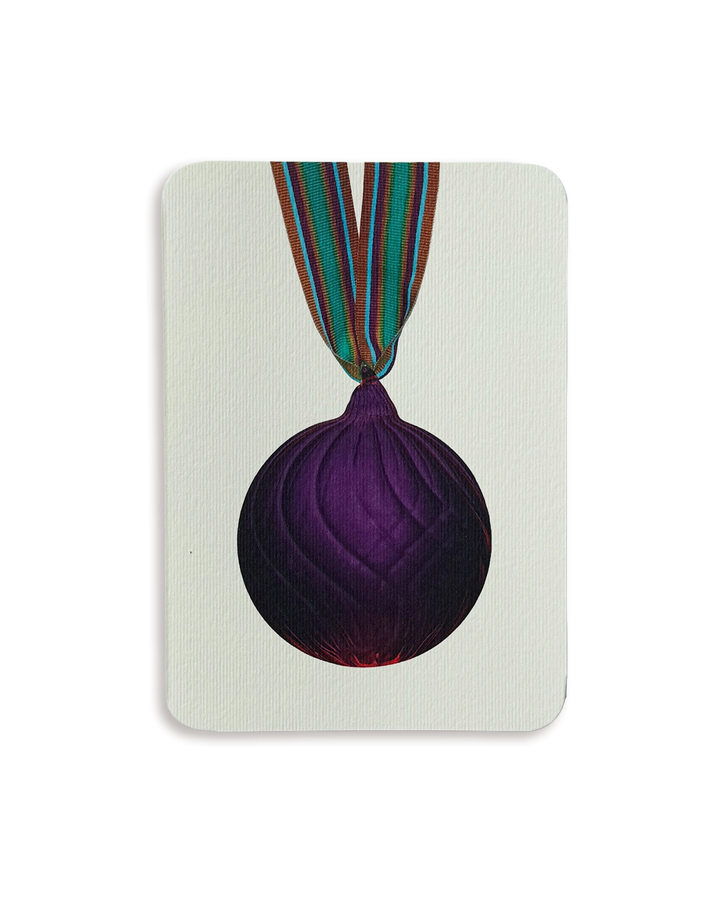 Christmas Baubles Greeting Card Violet