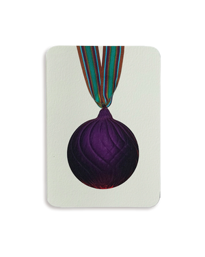 Christmas Baubles Greeting Card Violet